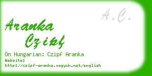 aranka czipf business card